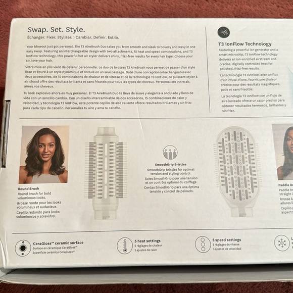 T3 AIREBRUSH DUO NEW in Original Box Blow Dry Brush - Picture 11 of 12